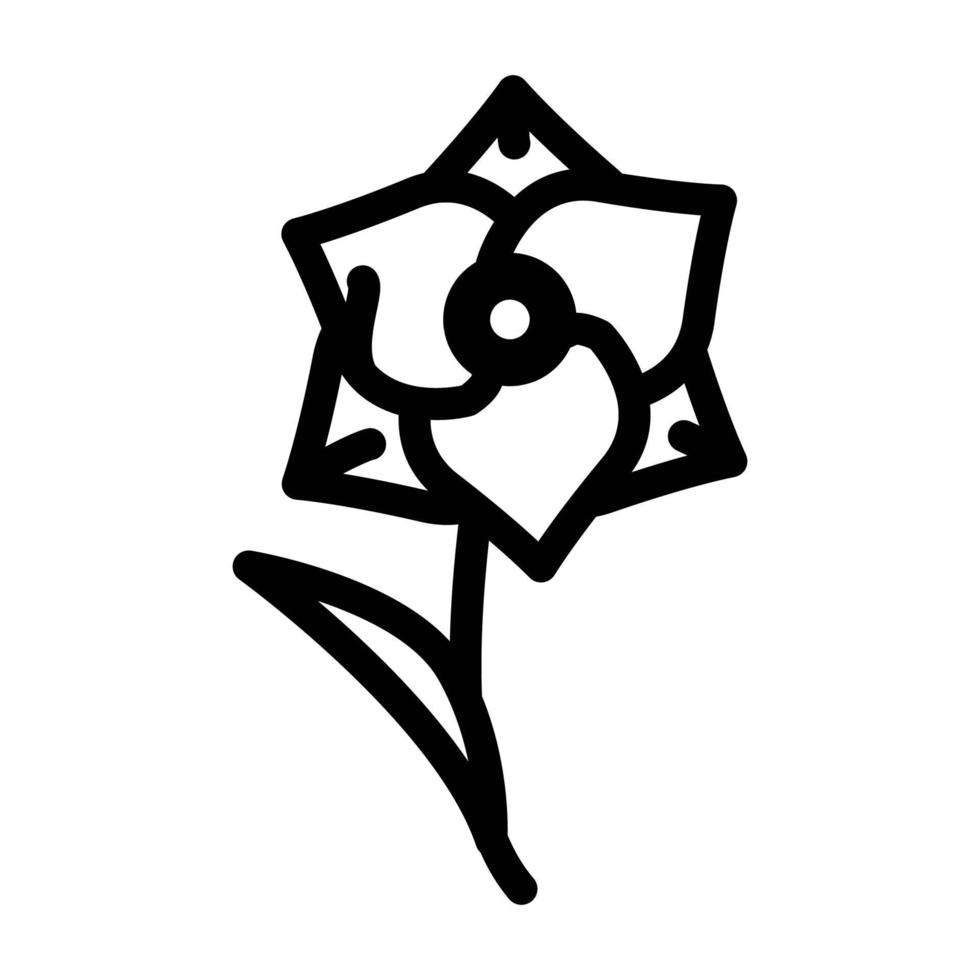 ilustração vetorial de ícone de linha de flor de gladíolo vetor