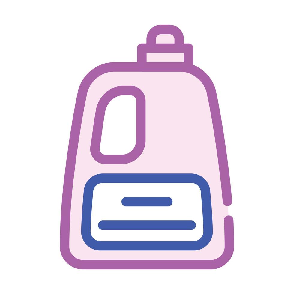 ilustração em vetor de ícone de cor de garrafa de pó ou condicionador líquido