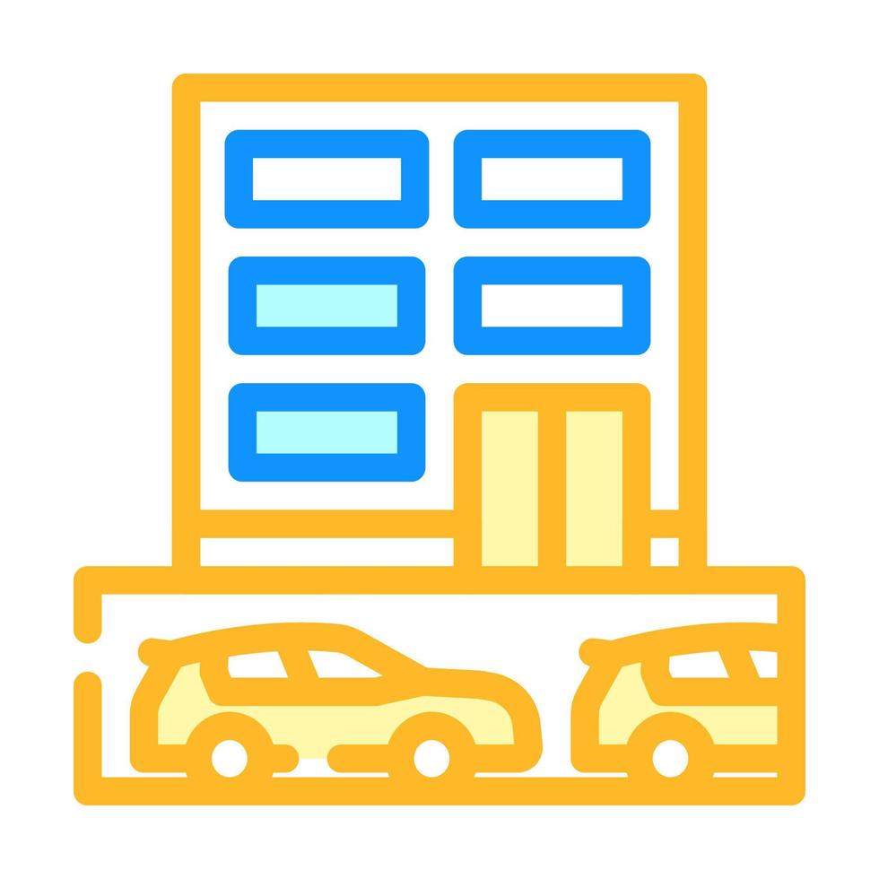 ilustração vetorial de ícone de cor de estacionamento subterrâneo vetor