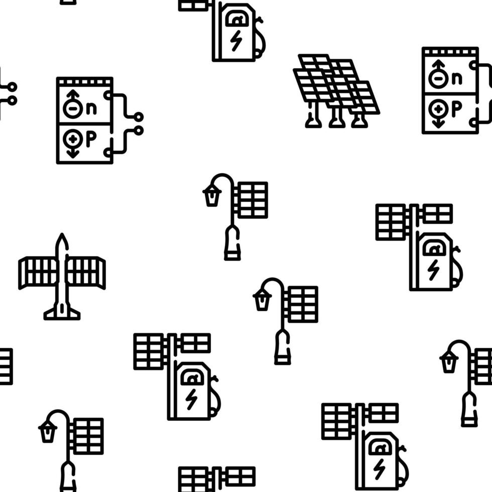 padrão sem emenda de vetor de energia fotovoltaica