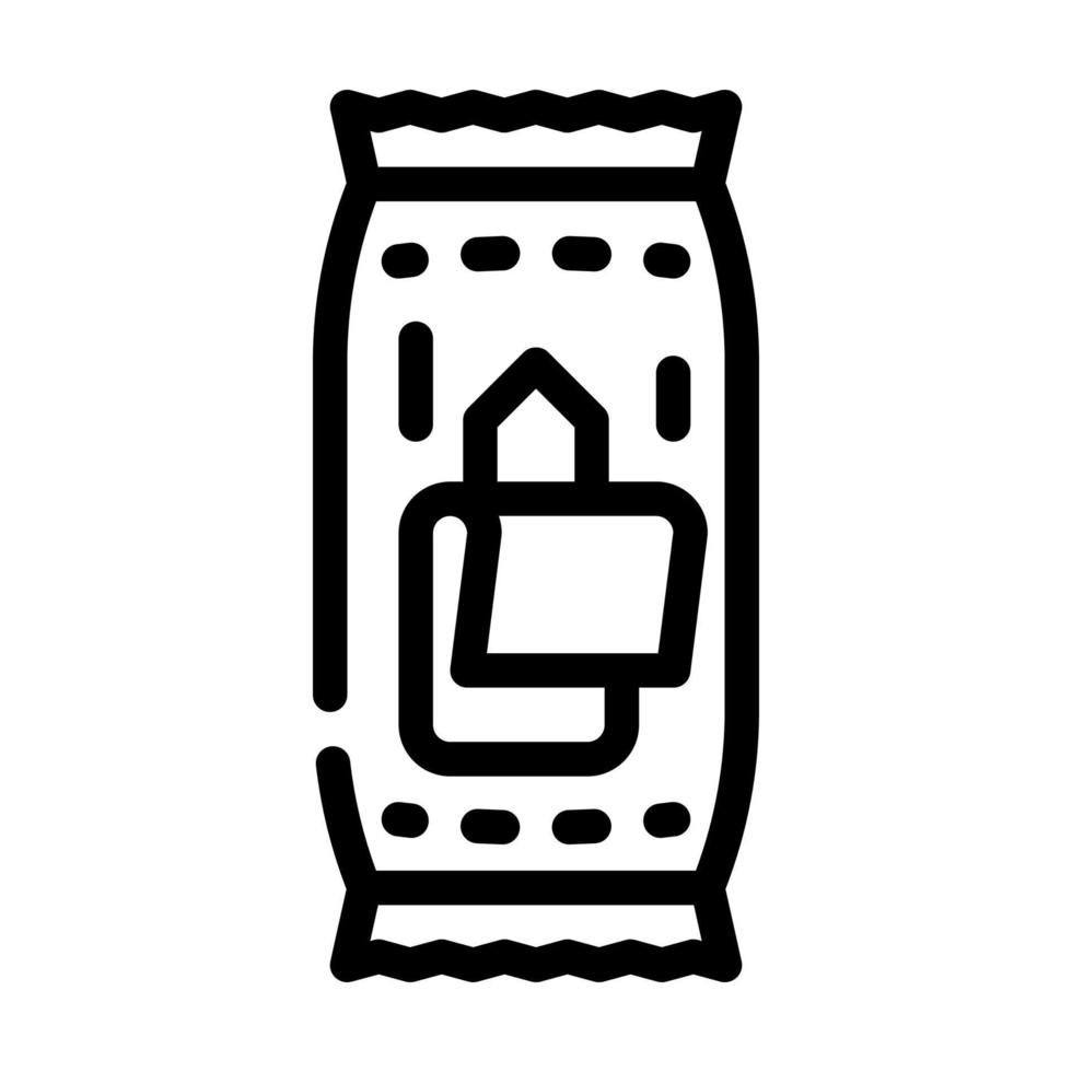 ilustração vetorial de ícone de linha de pacote de guardanapo plana vetor