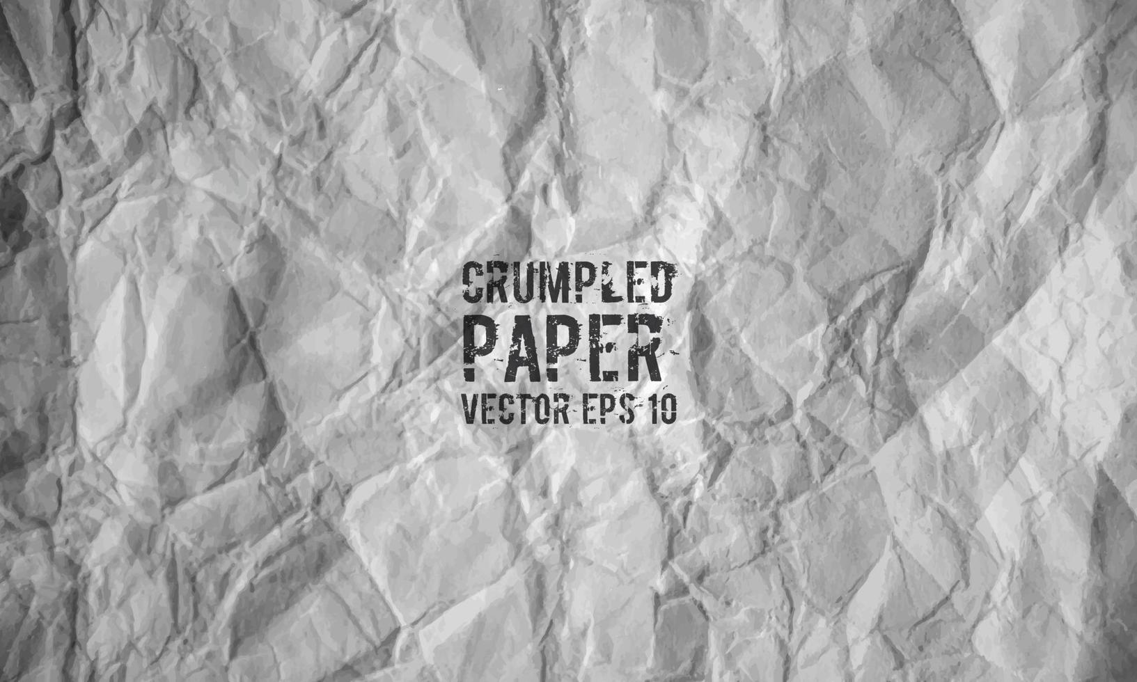 efeito amassado de papel branco. fundo vetorial eps 10 vetor