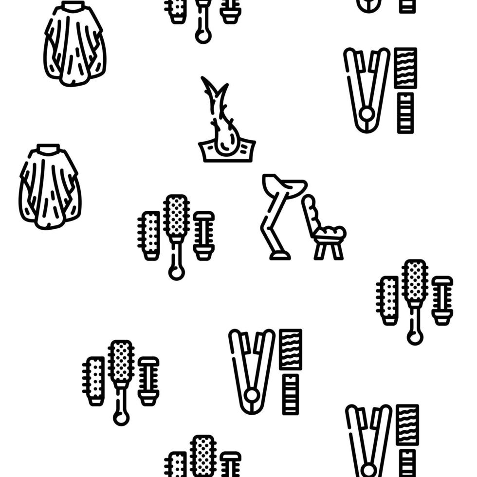 padrão sem emenda de vetor de tratamento de cabelo saudável