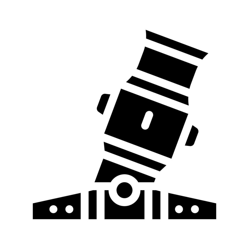 ilustração vetorial de ícone de glifo de arma de morteiro preto vetor
