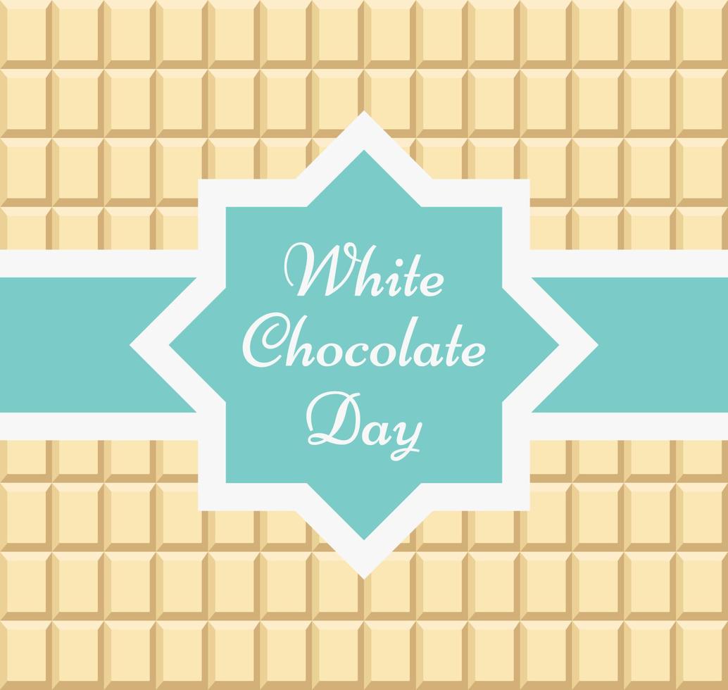 padrão sem emenda. feliz dia mundial do chocolate branco. ilustração vetorial vetor