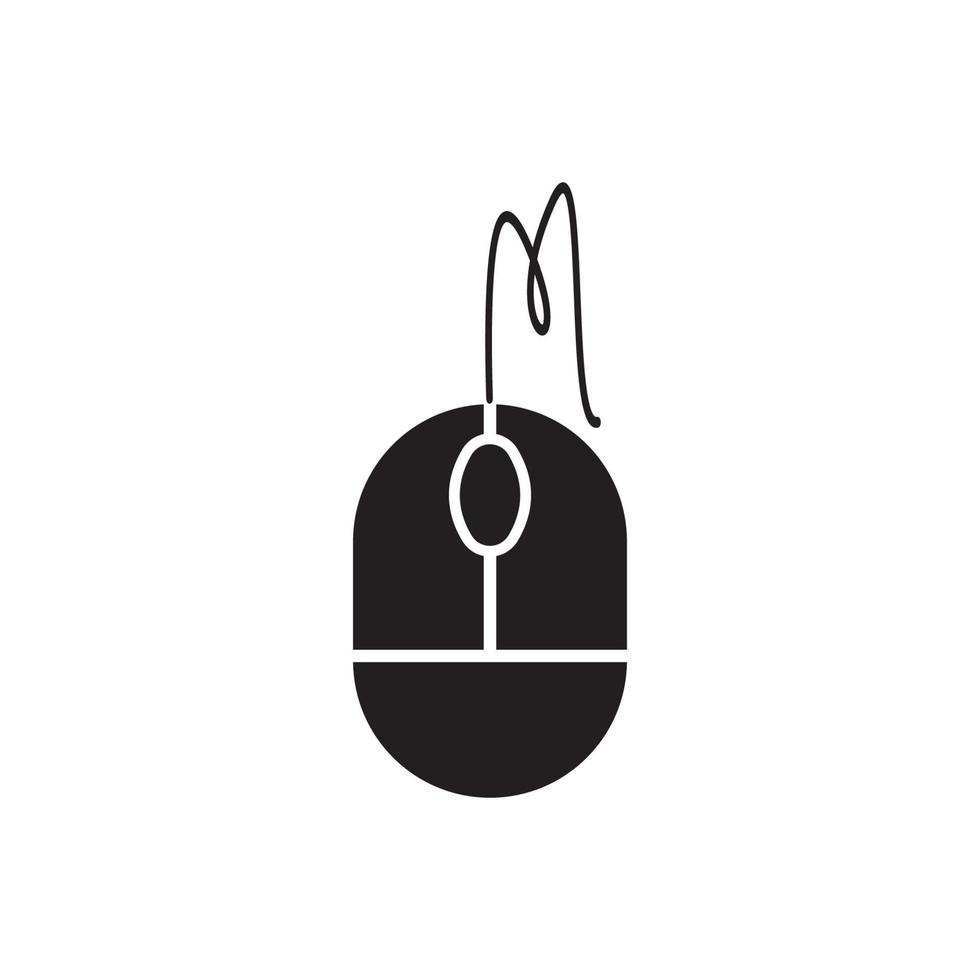 design de ilustração vetorial de logotipo de mouse de computador vetor