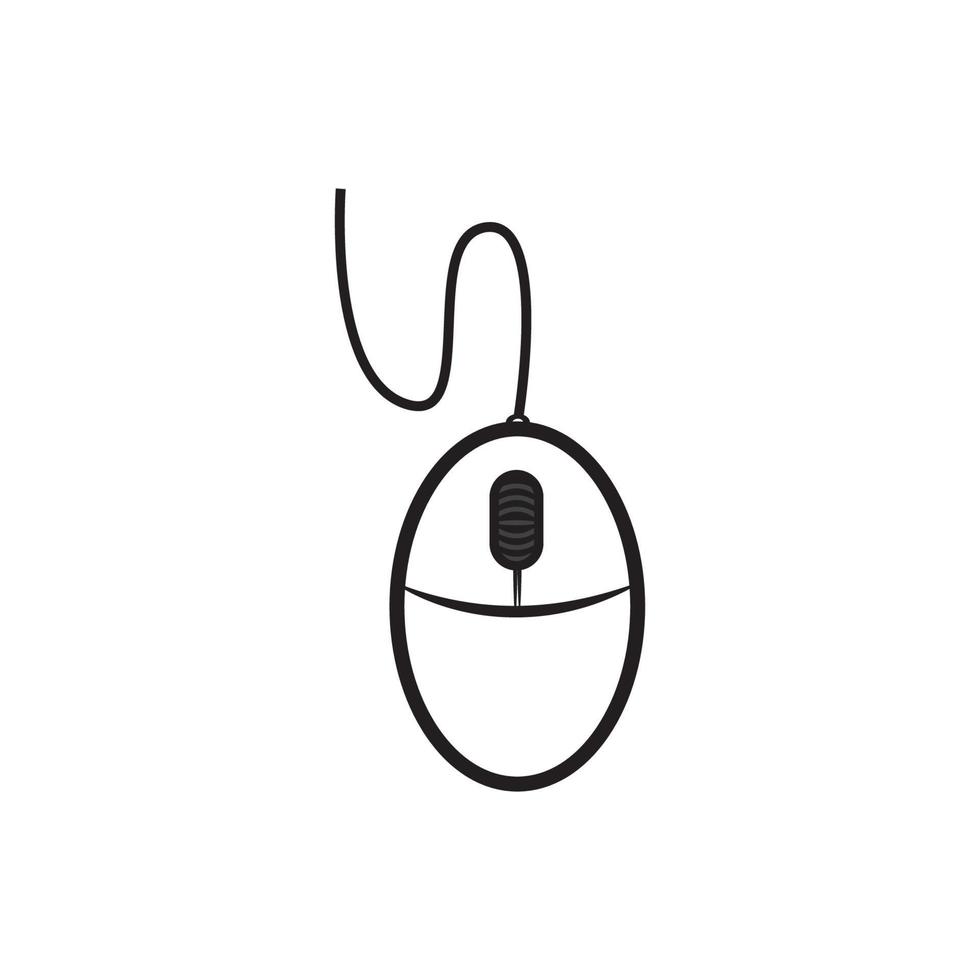 design de ilustração vetorial de logotipo de mouse de computador vetor