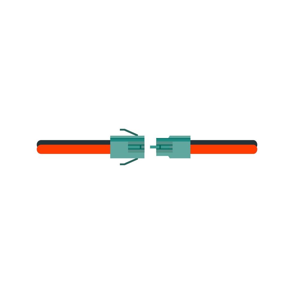 ícone multicolorido plano de conexão de fio vetor