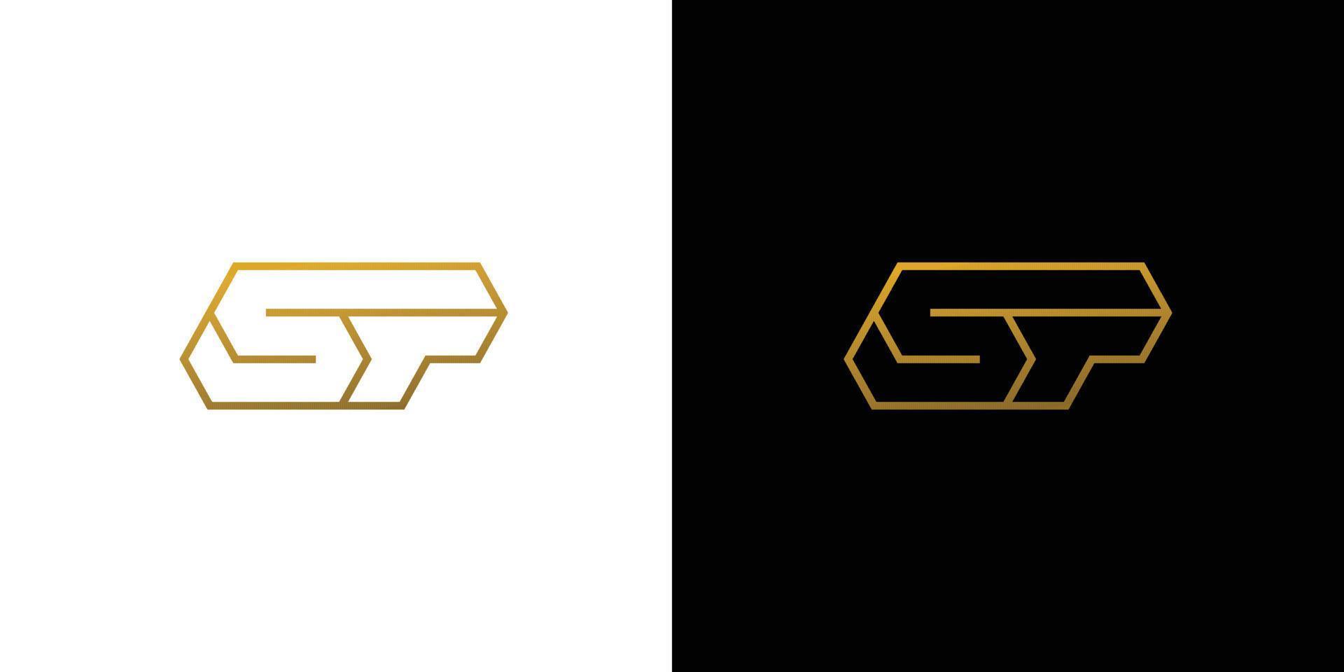design de logotipo inicial de letra sp moderno e sofisticado vetor