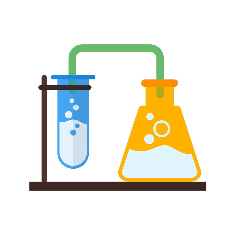 química definir ícone multicolorido plano vetor