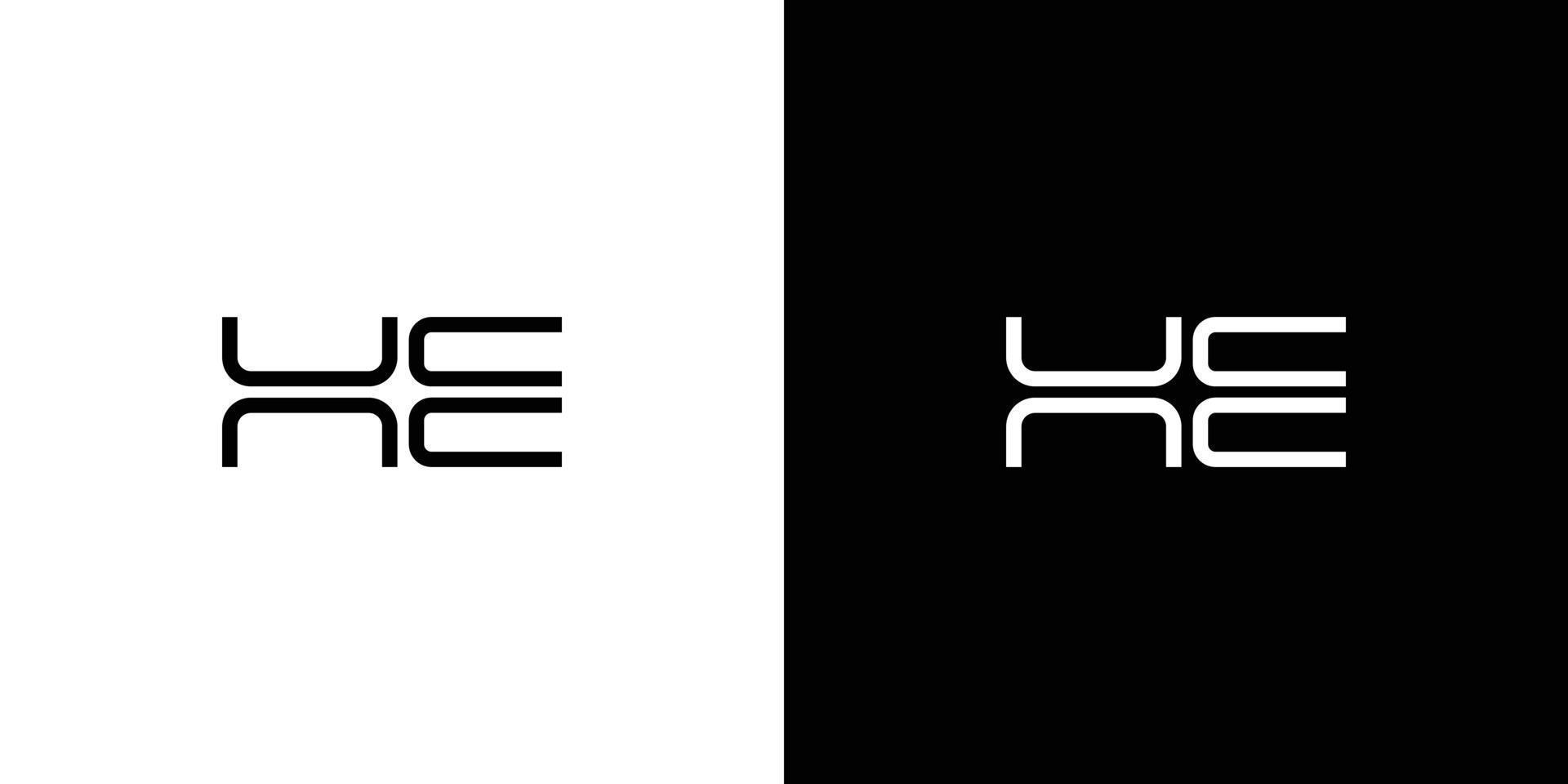 letra simples e única ele inicializa o design do logotipo 1 vetor