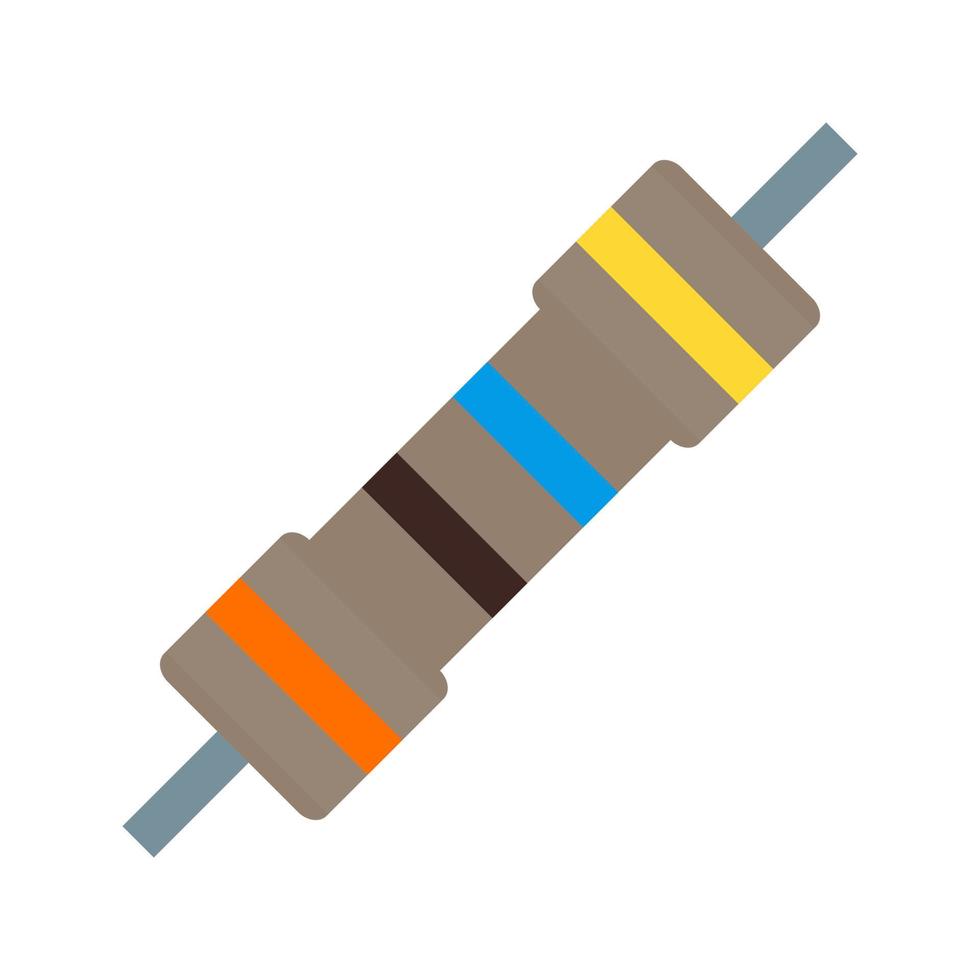 ícone multicolorido do resistor ii vetor