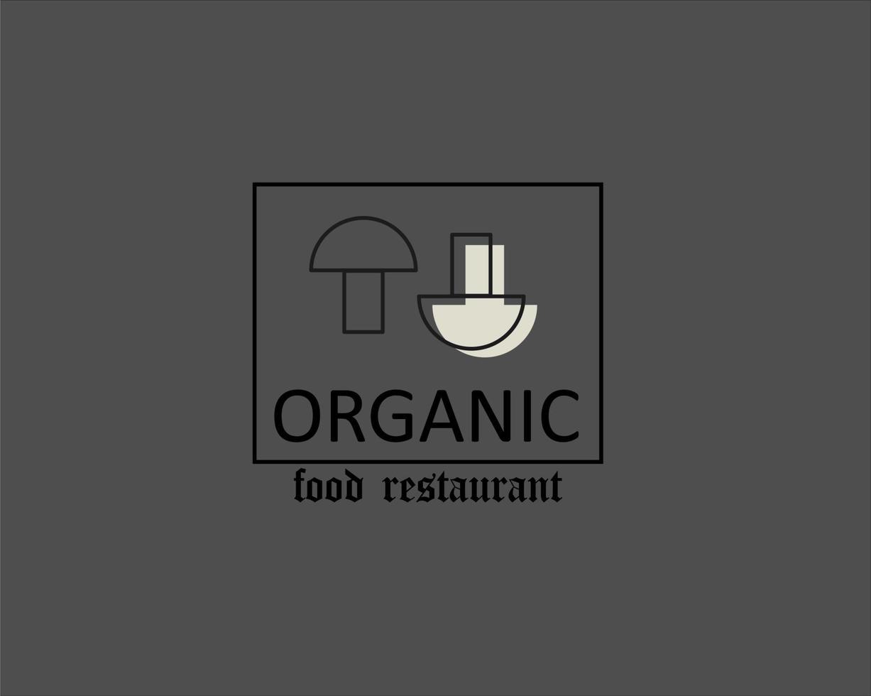 design de logotipo de cogumelo orgânico simples vetor