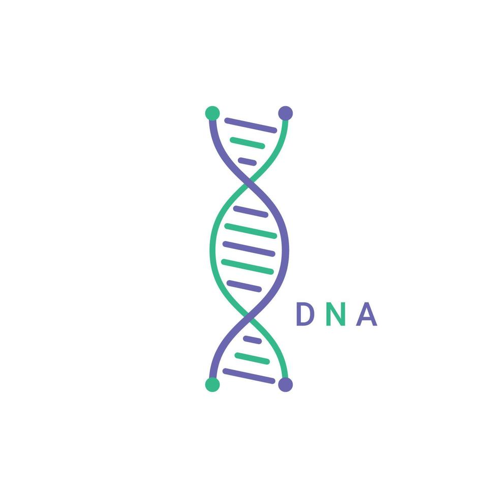 ícone do logotipo do DNA. molécula de estrutura. ilustração vetorial vetor