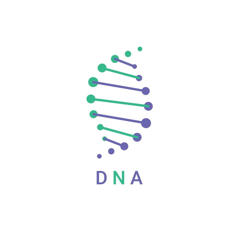 ícone do logotipo do DNA. molécula de estrutura. ilustração vetorial vetor