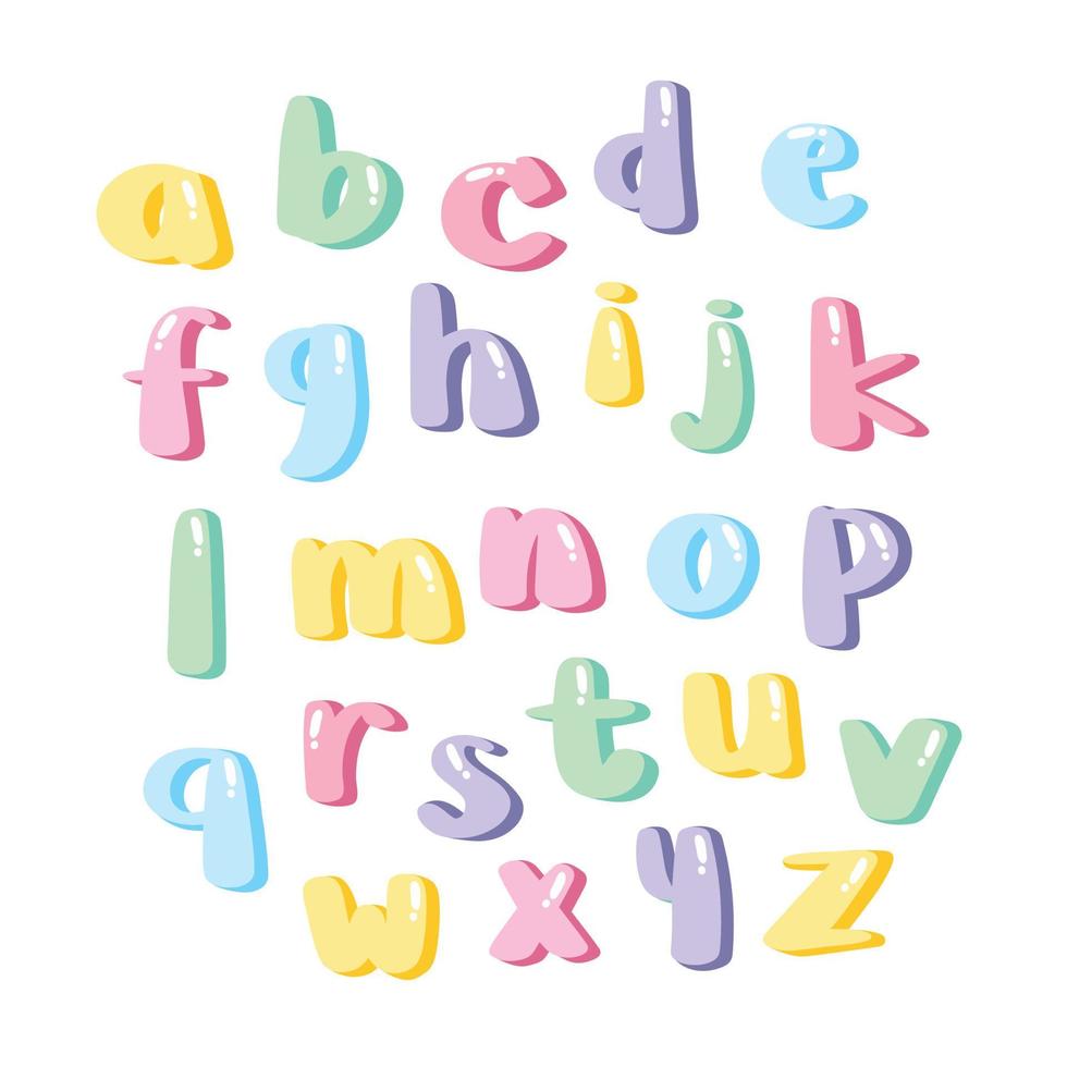letra do alfabeto inglês bonito desenhada à mão para decoração de cartão de saudação, letras de doodle, ilustração vetorial vetor