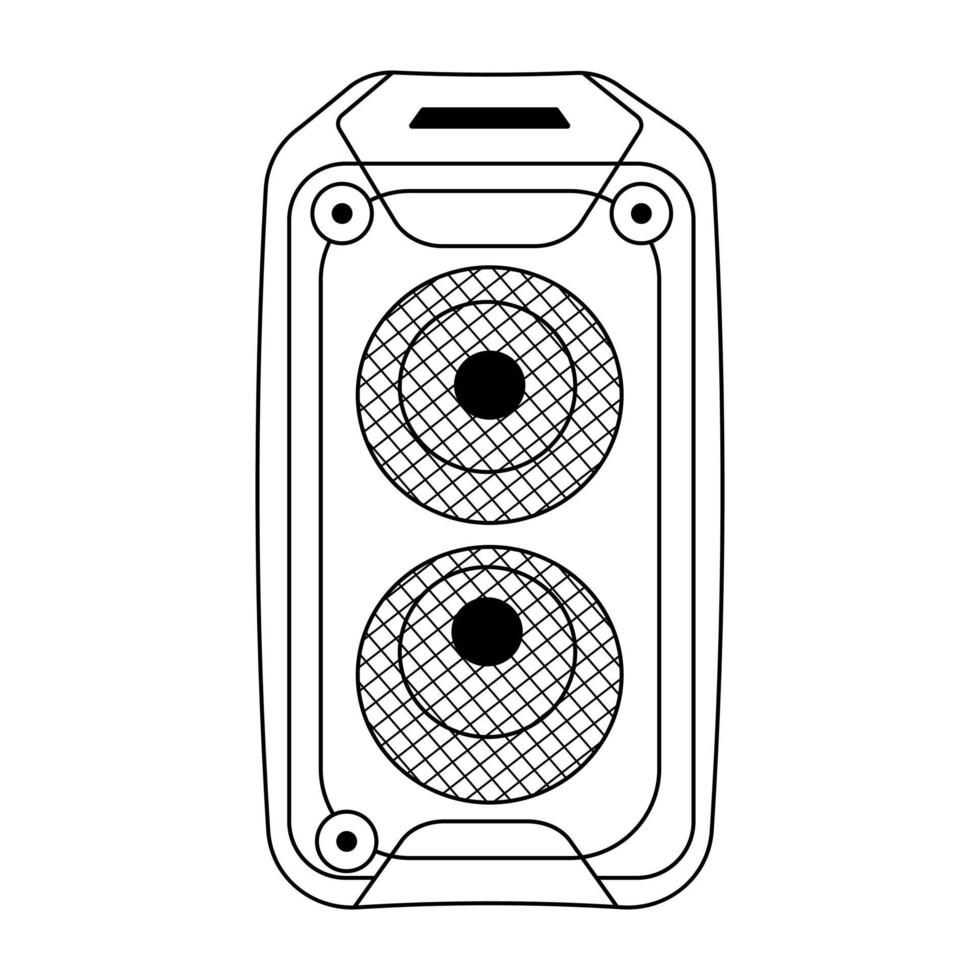 coluna musical. alto-falante do sistema de som. vetor