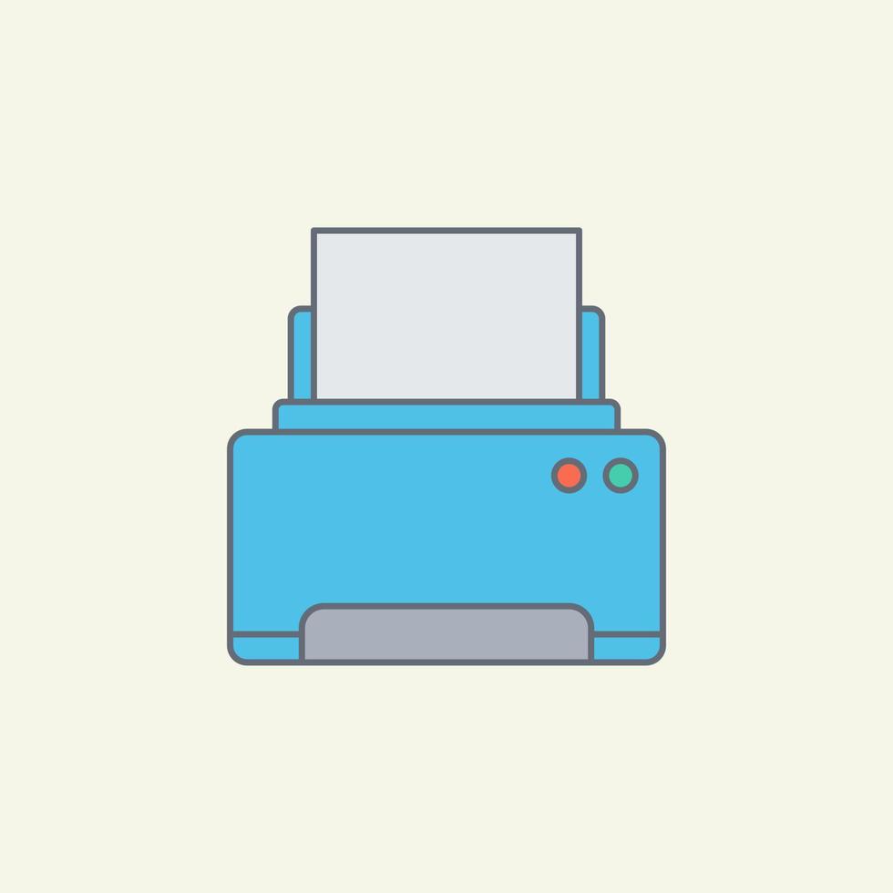 ilustração do ícone do vetor da impressora