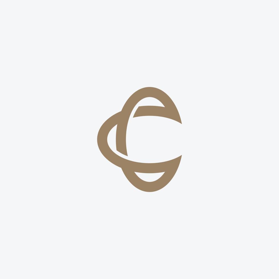 vetor de logotipo de elipse de ouro carta cc.