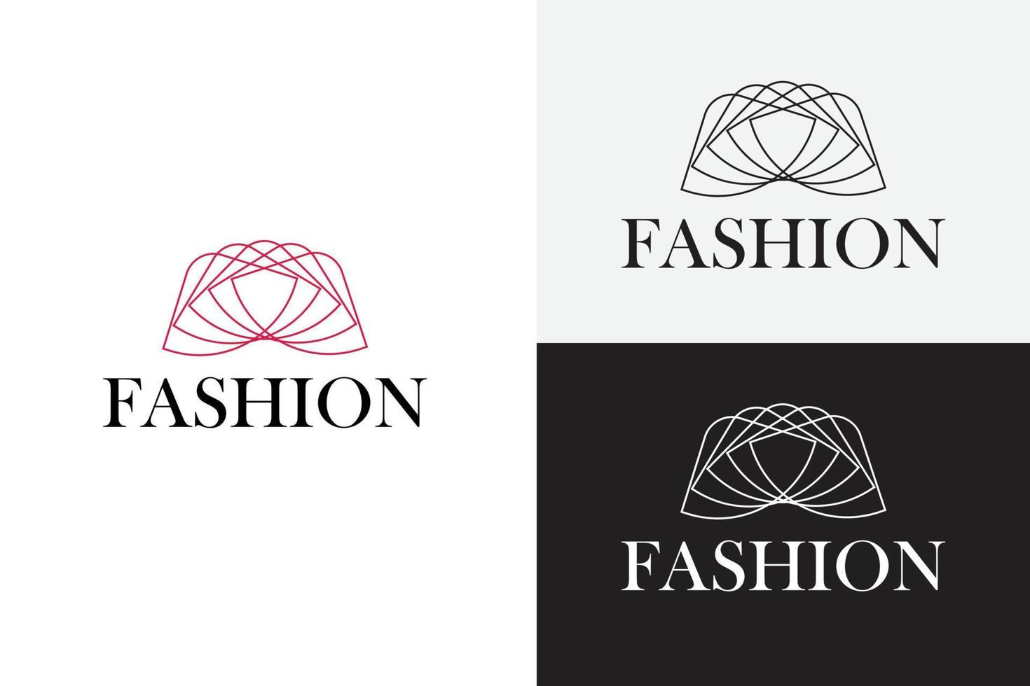 modelo de design de logotipo de moda vetor