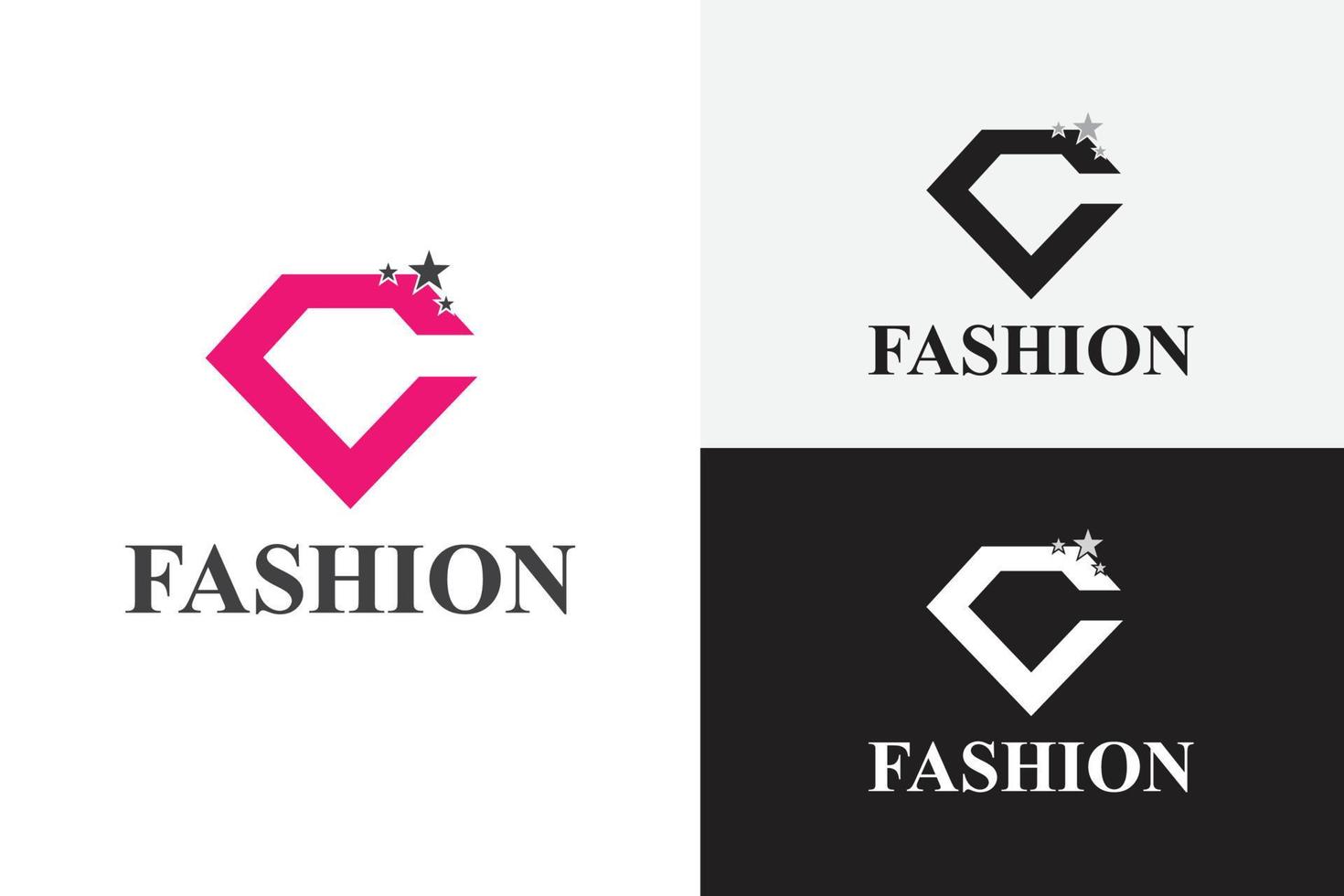 modelo de design de logotipo de moda vetor