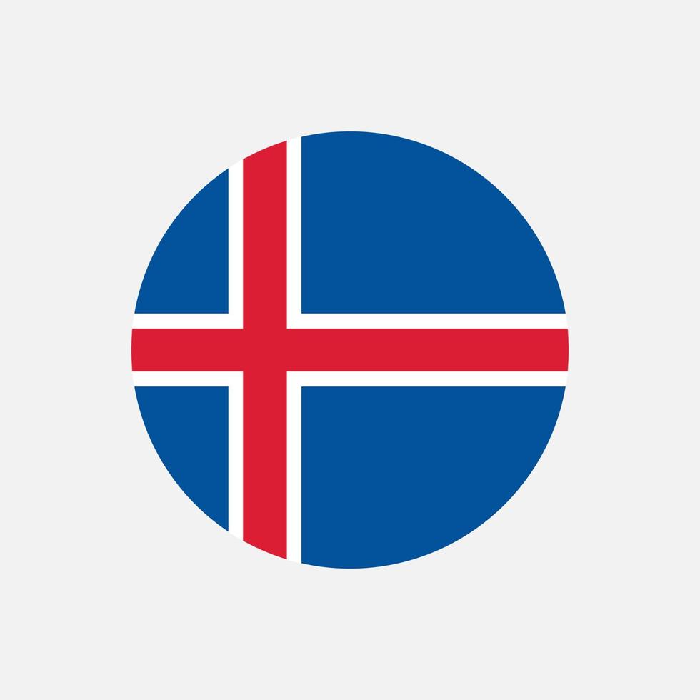 país Islândia. bandeira da Islândia. ilustração vetorial. vetor