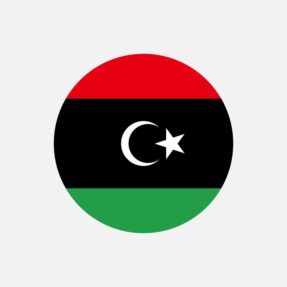 país Líbia. bandeira da Líbia. ilustração vetorial. vetor