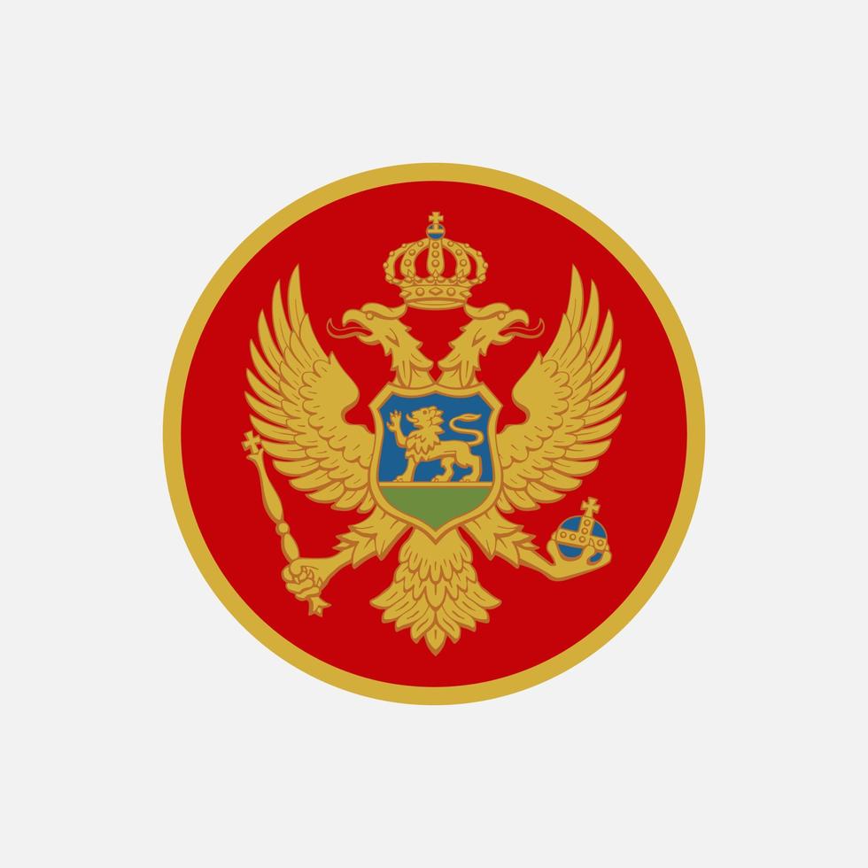 país montenegro. bandeira do montenegro. ilustração vetorial. vetor