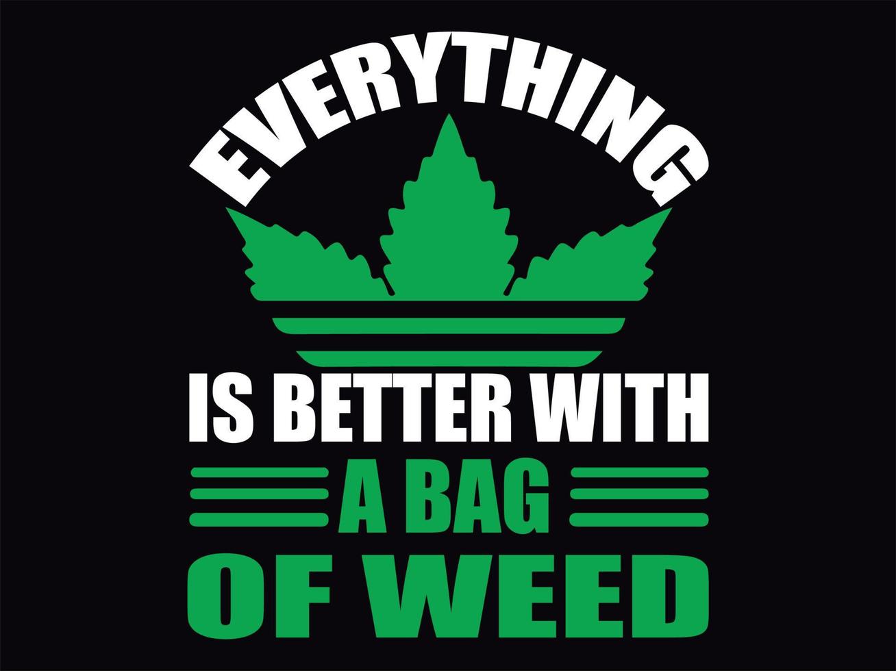 arquivo de design de camiseta de cannabis vetor