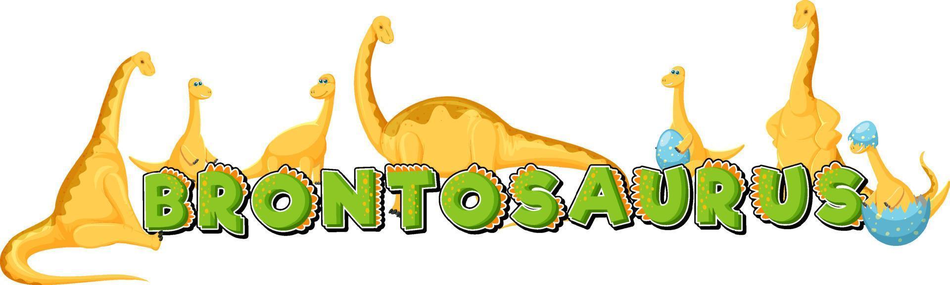 dinossauro brontossauro fofo e personagem de desenho animado de bebê vetor