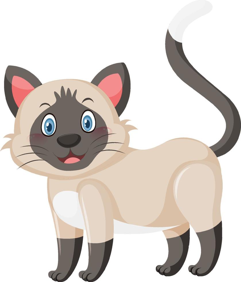 gatinho fofo em estilo cartoon vetor