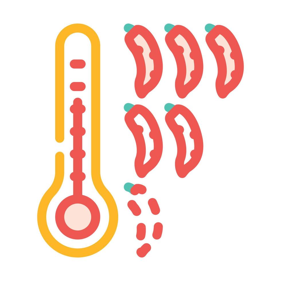 ilustração em vetor ícone de cor de escala de especiarias de pimenta malagueta