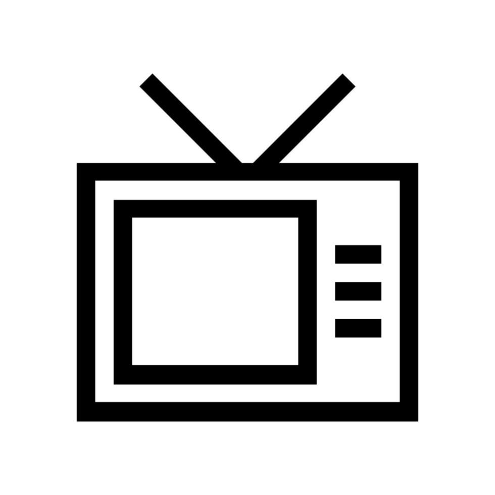 televisão ilustrada em fundo branco vetor