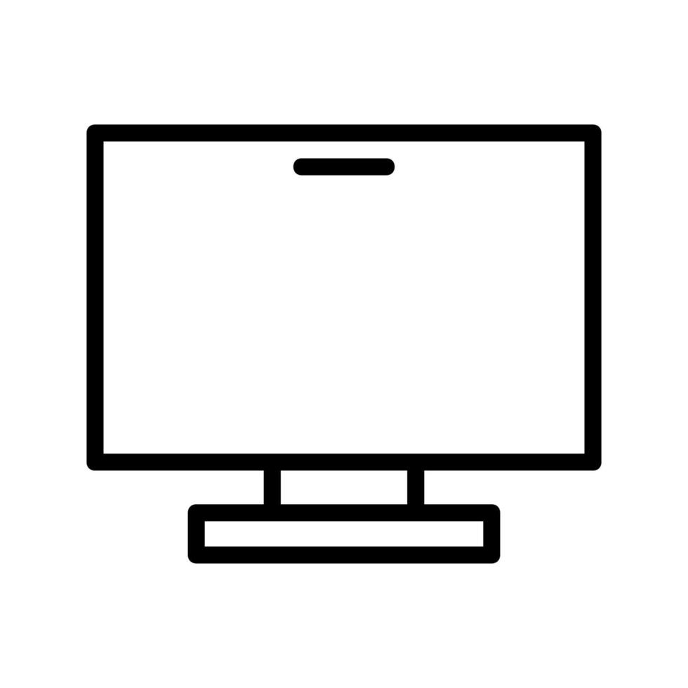 monitor de computador ilustrado em um fundo branco vetor