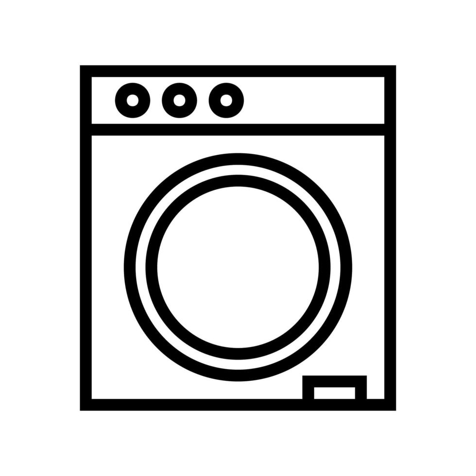 máquina de lavar ilustrada em um fundo branco vetor