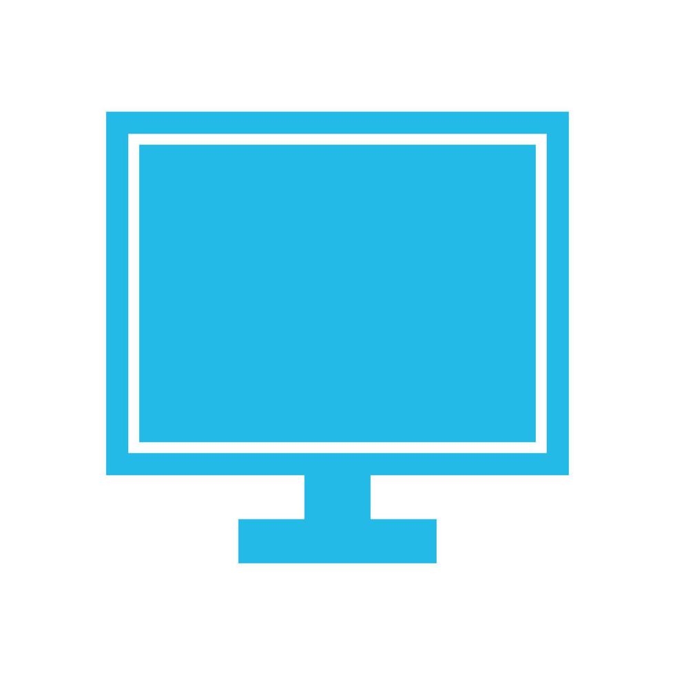 monitor de computador ilustrado em um fundo branco vetor
