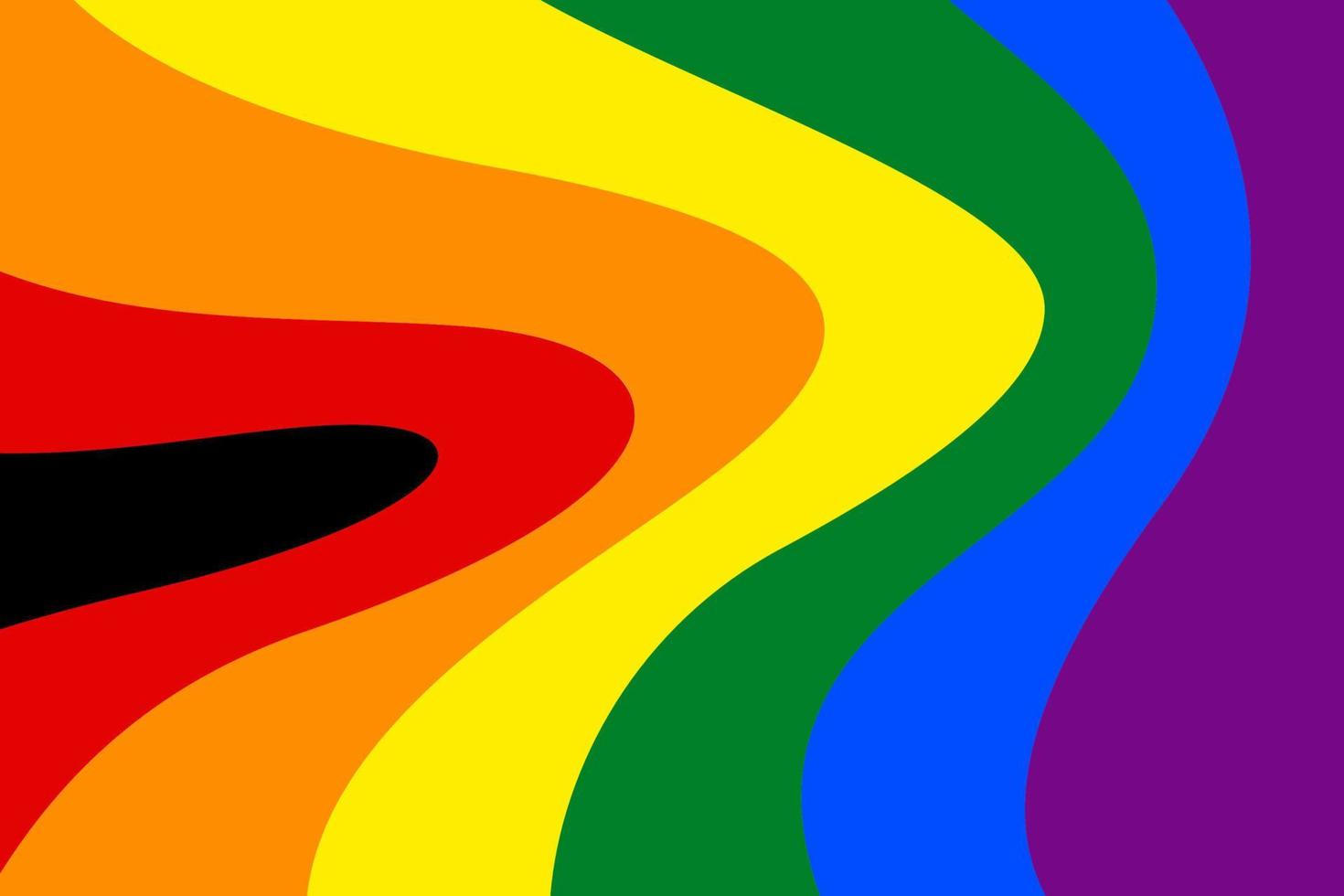 fundo com design de curva, design de cor de curva de arco-íris lgbtq, conceito humano gay, lésbica, bissexual, homossexual, transexual. ilustração vetorial vetor