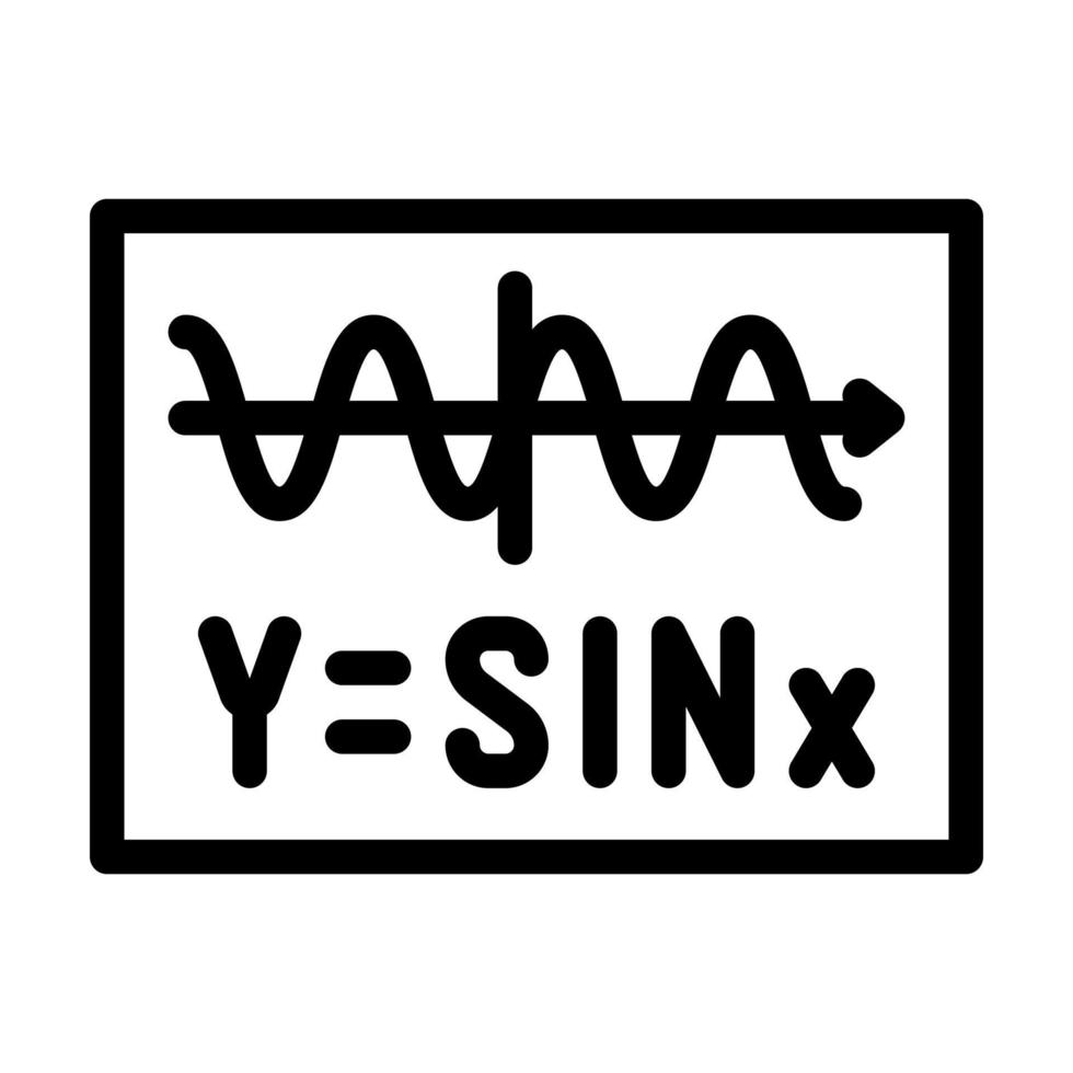 ilustração em vetor ícone de linha de fórmula de trigonometria