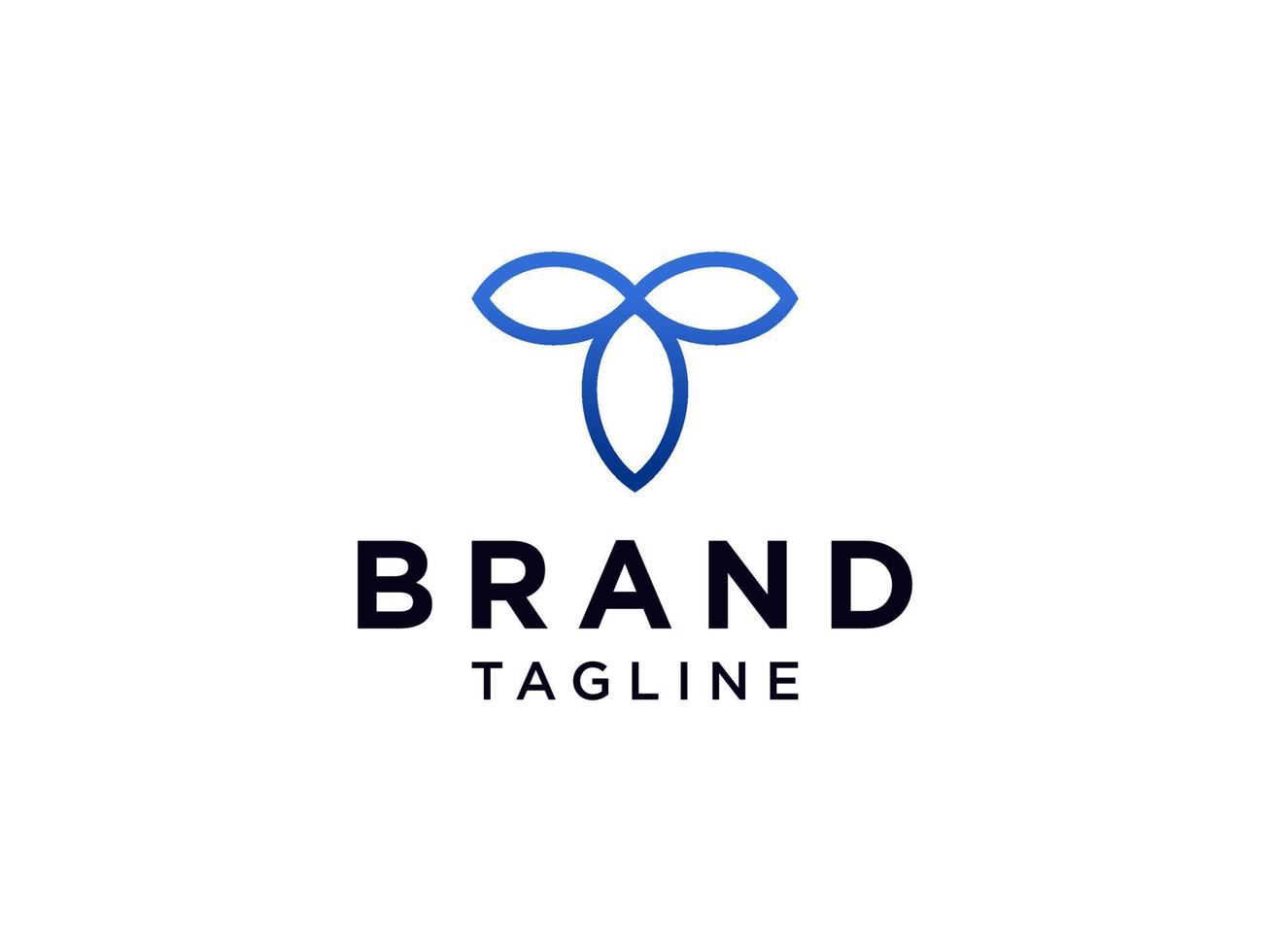 logotipo da letra t azul isolado no fundo branco. elemento de modelo de design de logotipo de vetor plana.