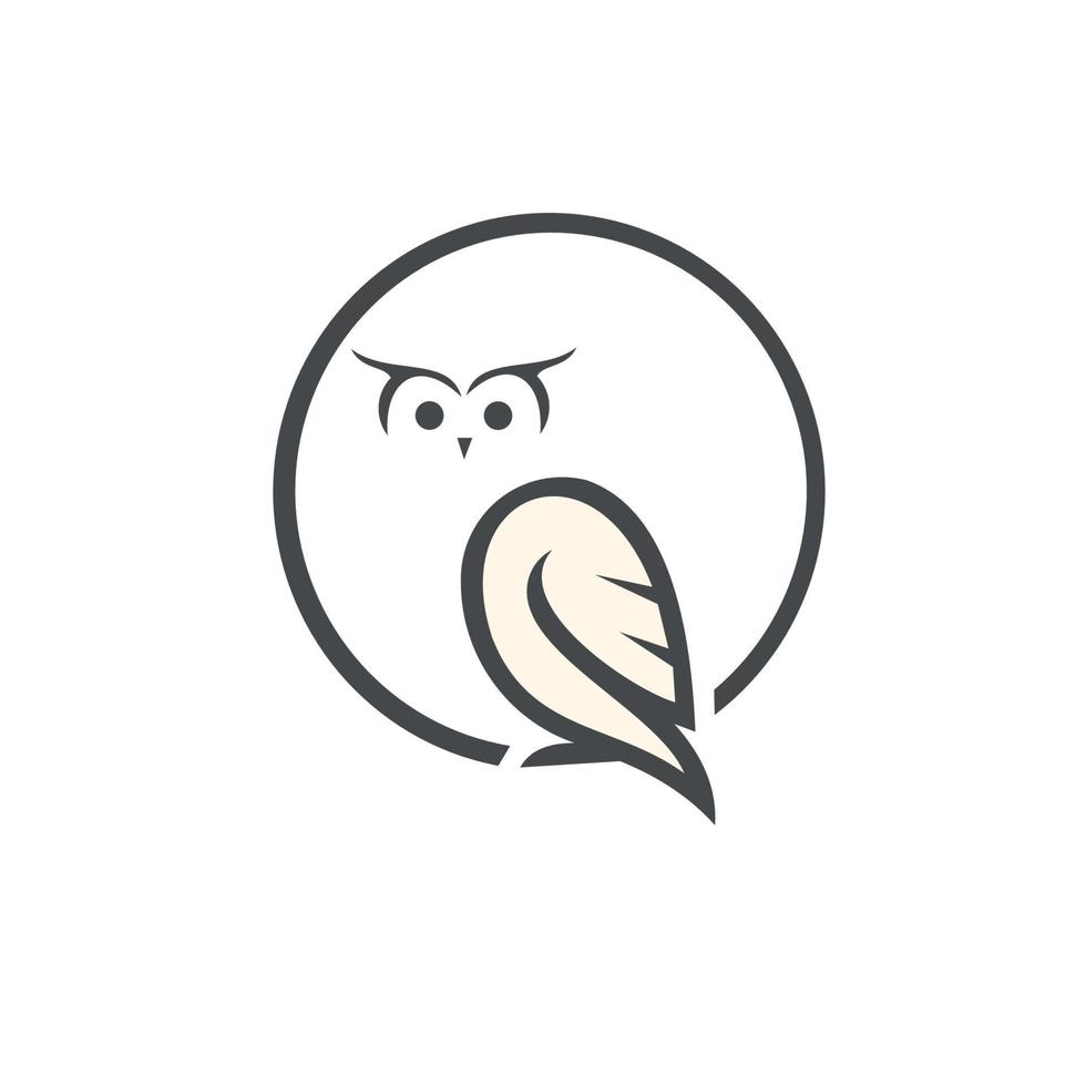 vetor de um design de coruja em fundo branco, inspiração de design de logotipo de coruja isolado no fundo branco