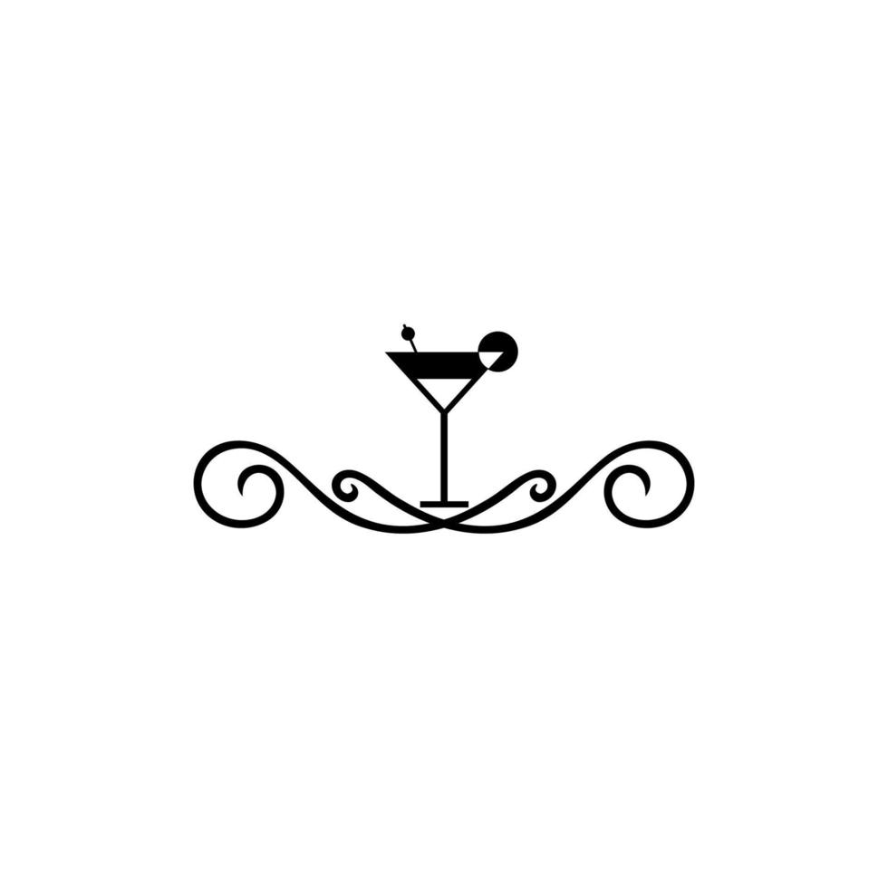 símbolo de ícone de vinho, design de emblema em fundo branco vetor