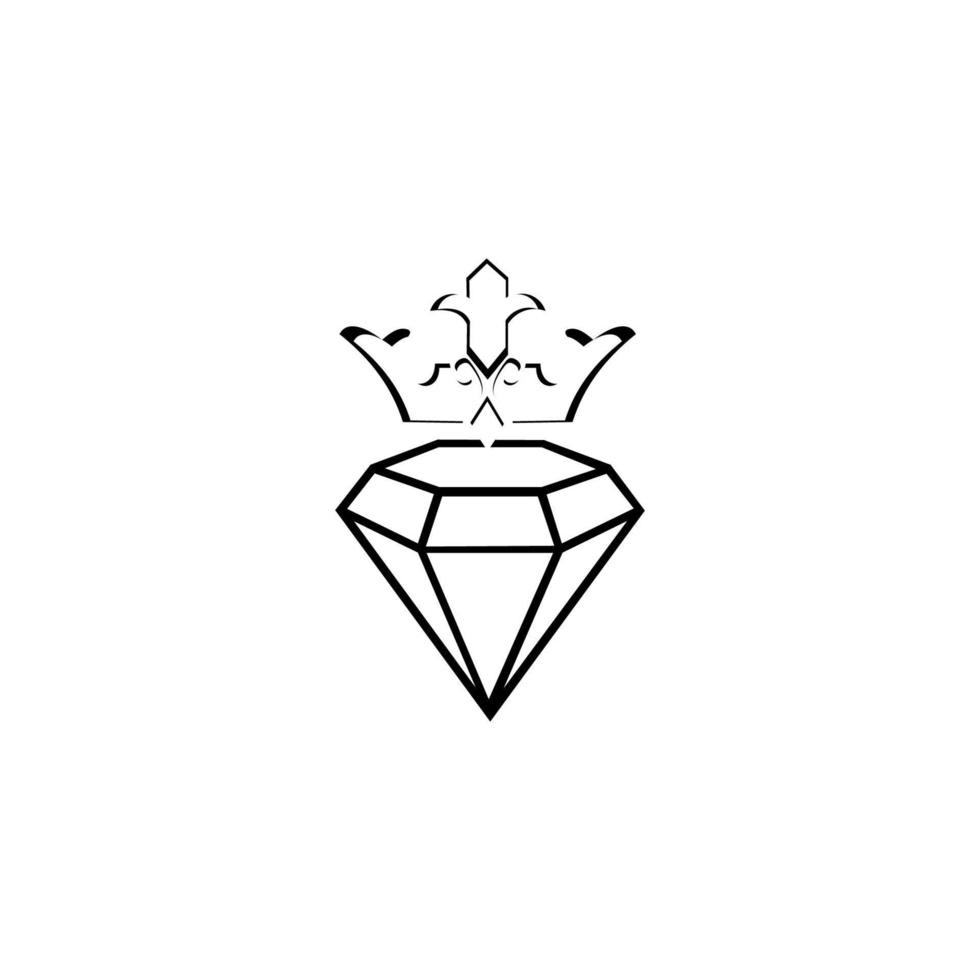 ícone de diamante, símbolo abstrato para cosméticos e embalagens, produtos artesanais ou de beleza. vetor
