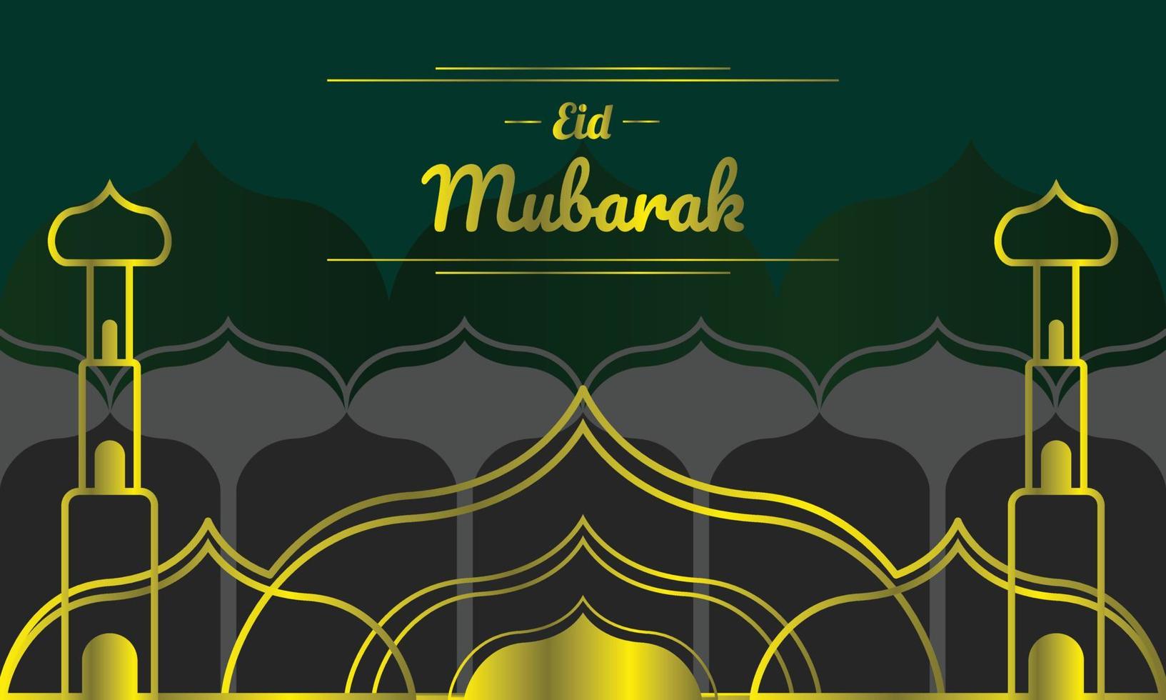 modelo de plano de fundo eid mubarak com mesquita ornamental para elemento garphic de evento do ramadã vetor