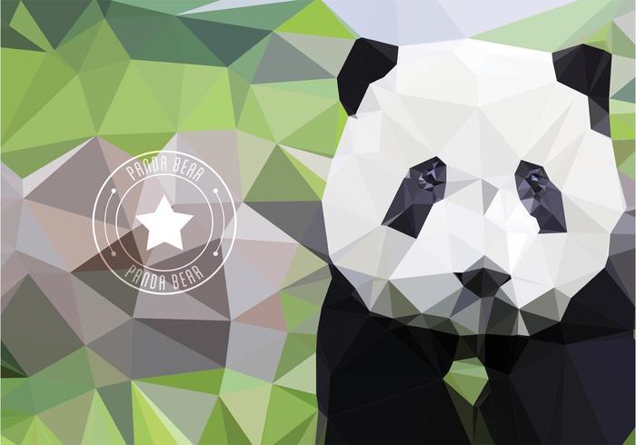Papel de Parede de Urso de Panda Geométrico Livre de Polígono vetor
