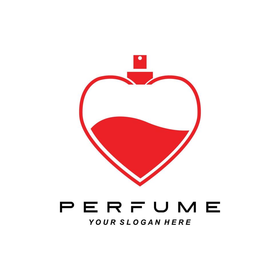 design de logotipo de garrafa de perfume de luxo, ilustração para cosméticos, beleza, salão, produtos da empresa, vetor