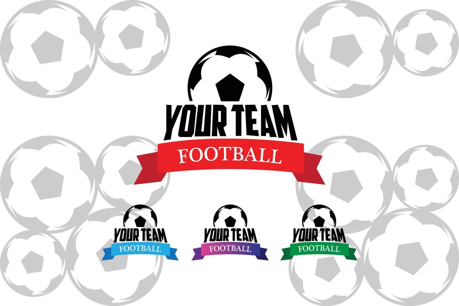 vetor de ícone de logotipo de esportes de futebol, conceito de jogos retrô