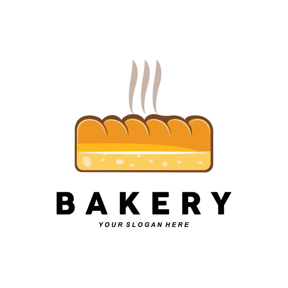 logotipo do pão, ilustração de design de comida de trigo, vetor de padaria, bolo de xícara