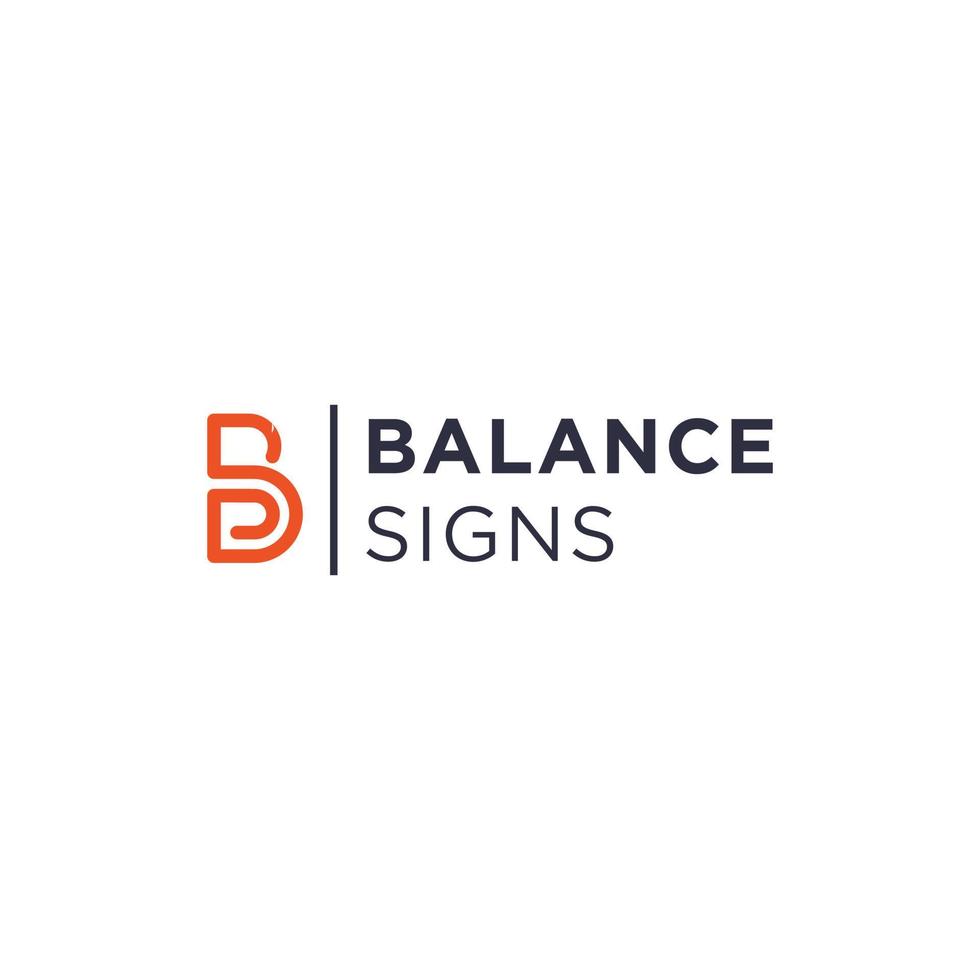 combinação do logotipo da letra b e s. bs ou sb design de logotipo minimalista. vetor