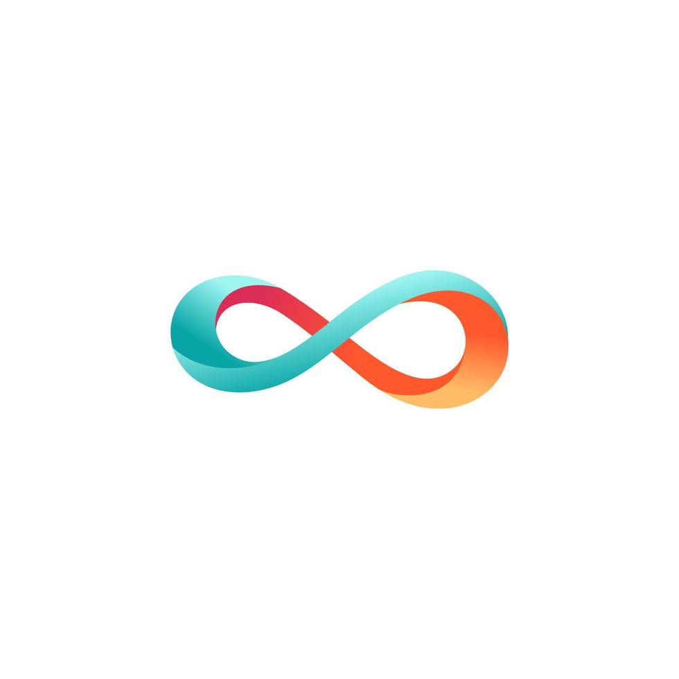 modelo de vetor de design de logotipo sem limites de símbolo do infinito