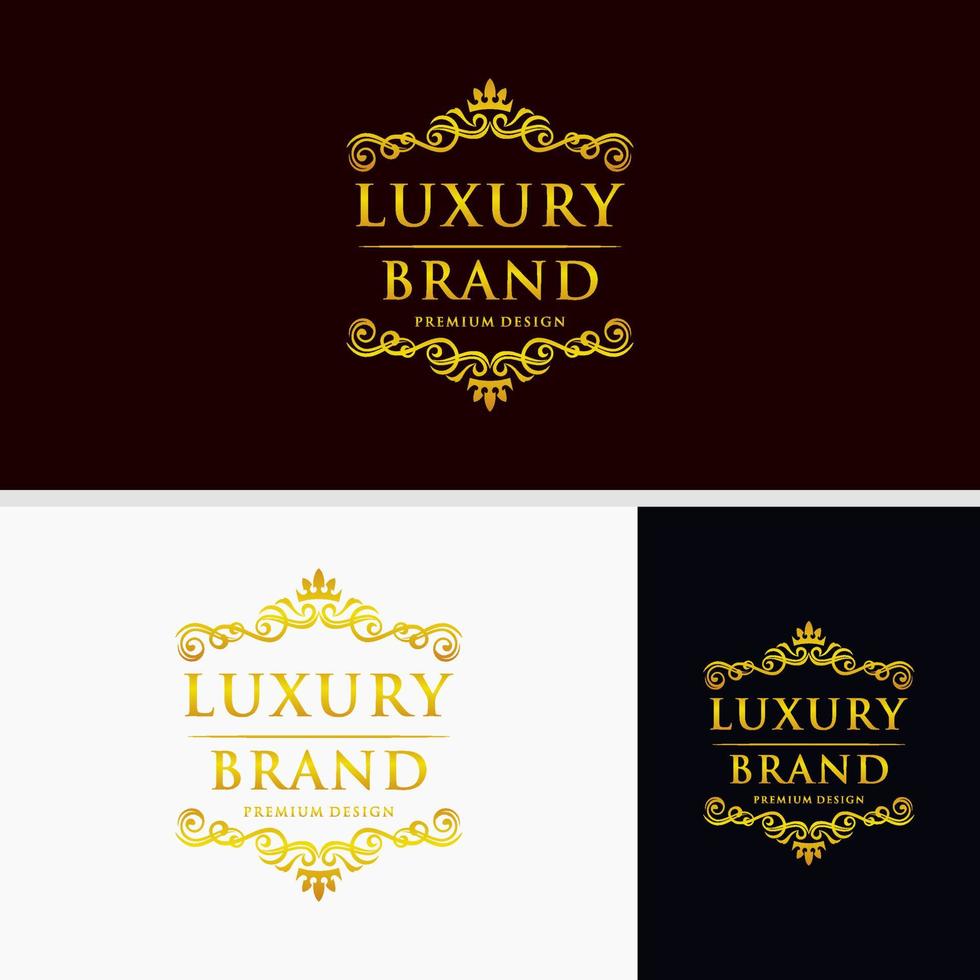 modelo de logotipo de luxo em vetor para restaurante, realeza, boutique, café, hotel, heráldica, joias, moda e outras ilustrações vetoriais